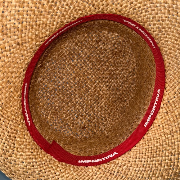 Woven Straw Bow Sun Hat in Natural Tan by IMPORTINA - Picture 5 of 5